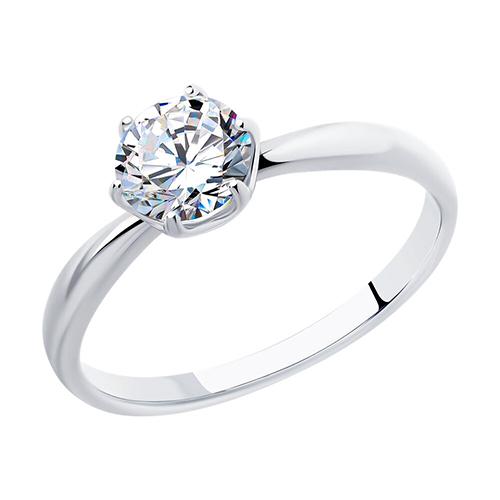 Кольцо помолвочное Sokolov и Diamant,  серебро 925 проба, вставка фианит (Sokolov и Diamant, Россия)