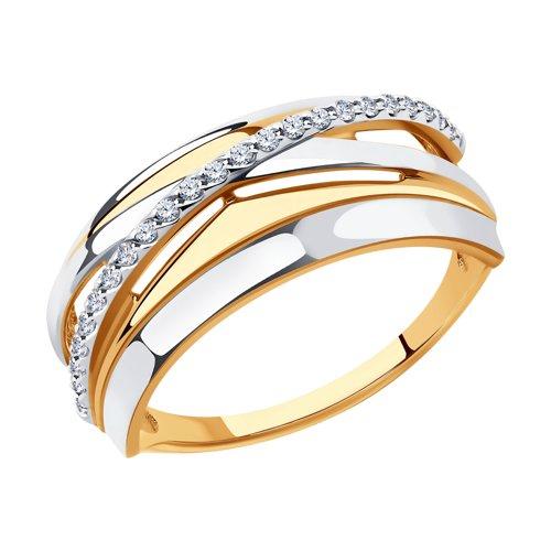 Кольцо декоративное Sokolov и Diamant, красное золото 375 проба, вставка фианит (Sokolov и Diamant, Россия)