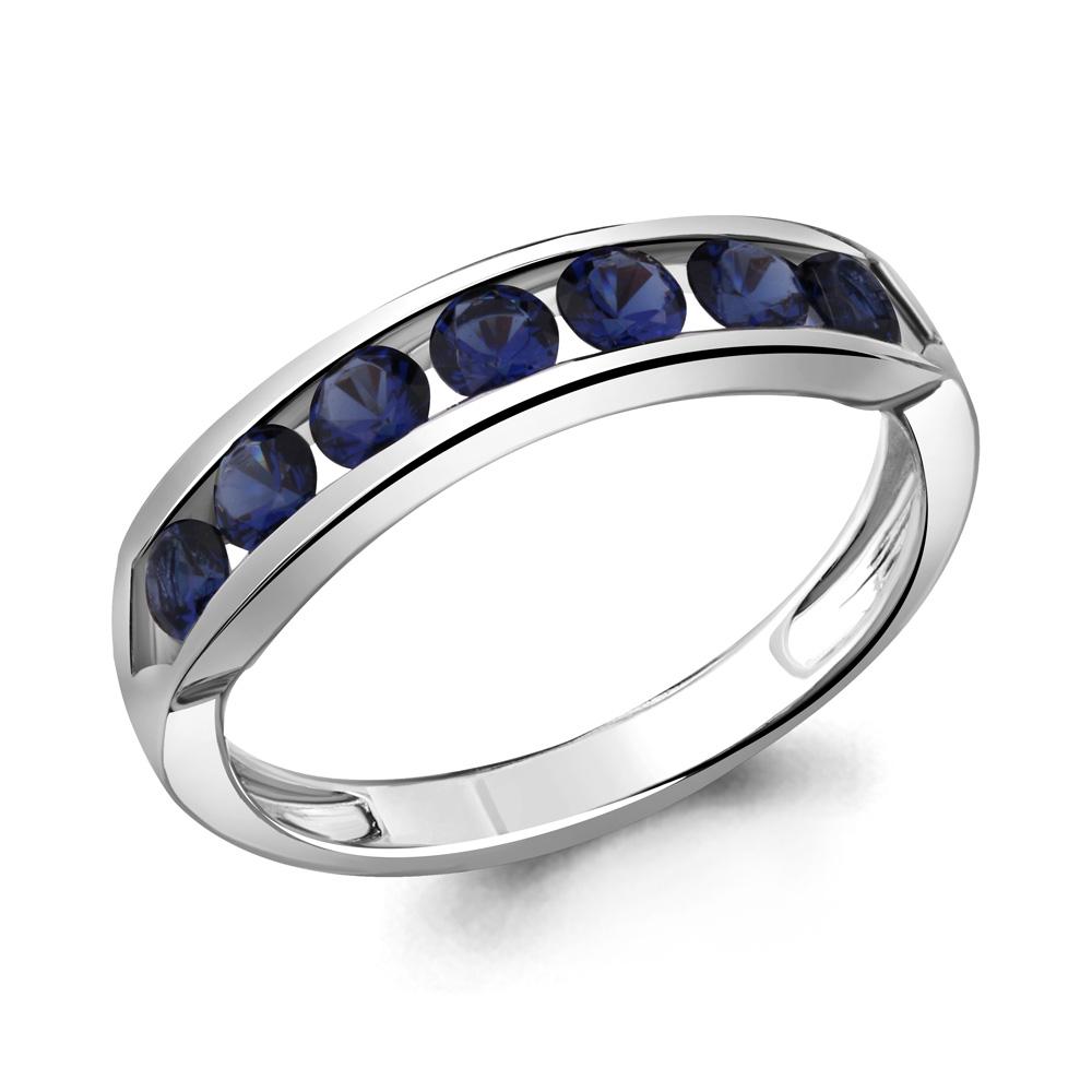 Кольцо декоративное Aquamarine, белое золото 585 проба, вставка сапфир (Aquamarine, Россия)