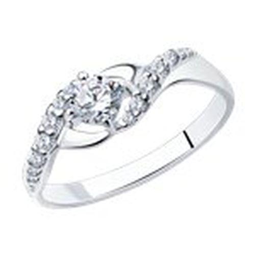 Кольцо декоративное Sokolov и Diamant,  серебро 925 проба, вставка фианит (Sokolov и Diamant, Россия)