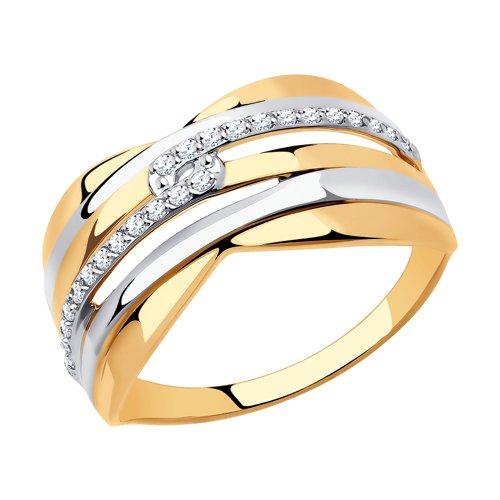 Кольцо декоративное Sokolov и Diamant, красное золото 375 проба, вставка фианит (Sokolov и Diamant, Россия)
