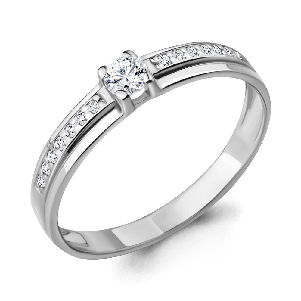 Кольцо декоративное Aquamarine, белое золото 585 проба, вставка бриллиант (Aquamarine, Россия)