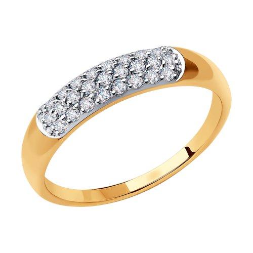 Кольцо декоративное Sokolov и Diamant, красное золото 375 проба, вставка фианит (Sokolov и Diamant, Россия)