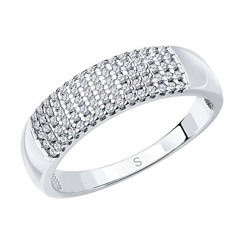Кольцо декоративное Sokolov и Diamant,  серебро 925 проба, вставка фианит (Sokolov и Diamant, Россия)