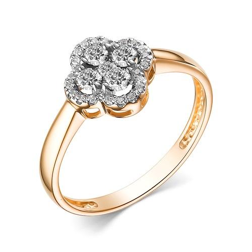 Кольцо декоративное Bellissima, красное золото 585 проба, вставка бриллиант (Bellissima, Россия)