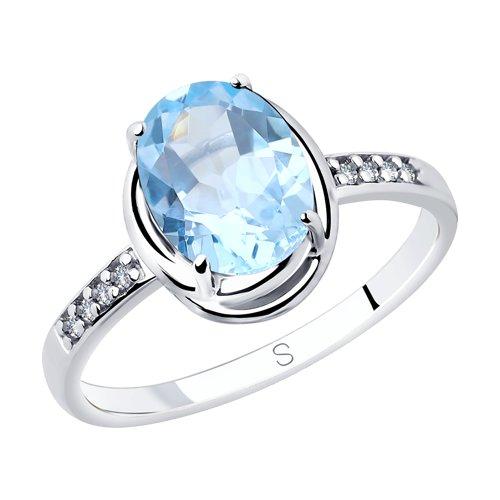 Кольцо декоративное Sokolov и Diamant,  серебро 925 проба, вставка топаз (Sokolov и Diamant, Россия)