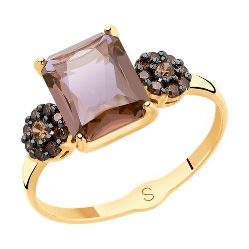 Кольцо декоративное Sokolov и Diamant, красное золото 585 проба, вставка ситалл (Sokolov и Diamant, Россия)