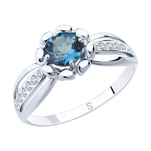 Кольцо декоративное Sokolov и Diamant,  серебро 925 проба, вставка топаз (Sokolov и Diamant, Россия)