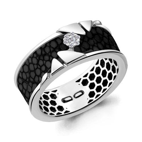 Кольцо декоративное Aquamarine, белое золото 585 проба, вставка бриллиант (Aquamarine, Россия)