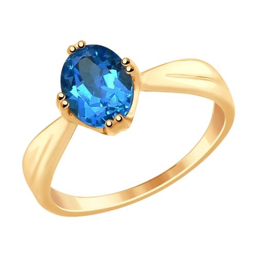 Кольцо декоративное Sokolov и Diamant,  золото 585 проба, вставка топаз (Sokolov и Diamant, Россия)