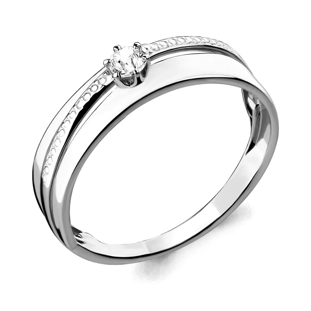 Кольцо декоративное Aquamarine, белое золото 585 проба, вставка бриллиант (Aquamarine, Россия)
