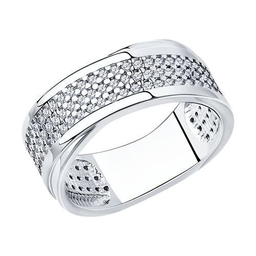 Кольцо декоративное Sokolov и Diamant,  серебро 925 проба, вставка фианит (Sokolov и Diamant, Россия)