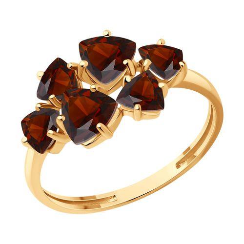 Кольцо декоративное Sokolov и Diamant, красное золото 585 проба, вставка гранат (Sokolov и Diamant, Россия)