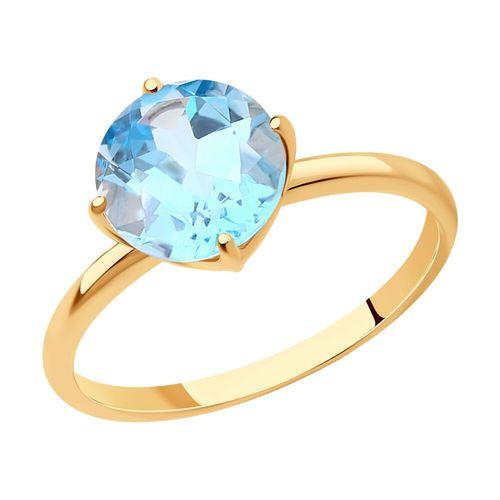 Кольцо декоративное Sokolov и Diamant, красное золото 585 проба, вставка топаз (Sokolov и Diamant, Россия)