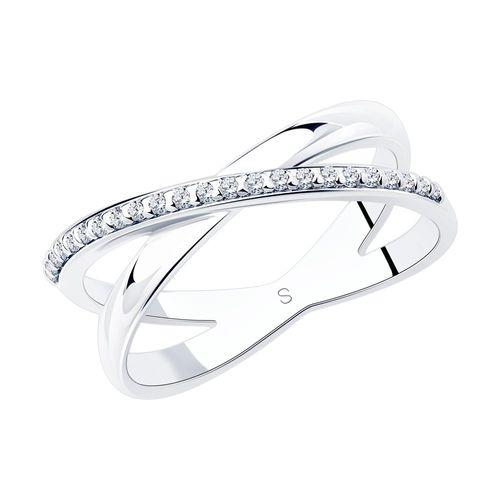 Кольцо декоративное Sokolov и Diamant,  серебро 925 проба, вставка фианит (Sokolov и Diamant, Россия)