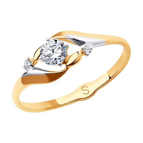 Кольцо декоративное Sokolov и Diamant, красное золото 375 проба, вставка фианит (Sokolov и Diamant, Россия)