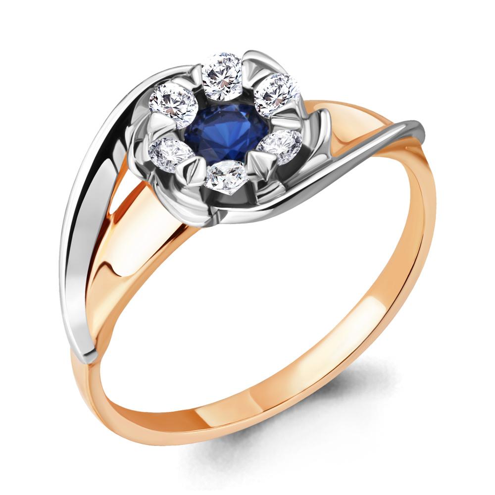 Кольцо декоративное Aquamarine, красное золото 585 проба, вставка бриллиант (Aquamarine, Россия)