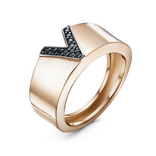 Кольцо декоративное Berger, красное золото 585 проба, вставка фианит (Berger, Россия)