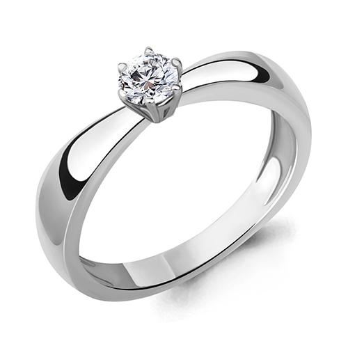 Кольцо помолвочное Aquamarine,  серебро 925 проба, вставка фианит (Aquamarine, Россия)