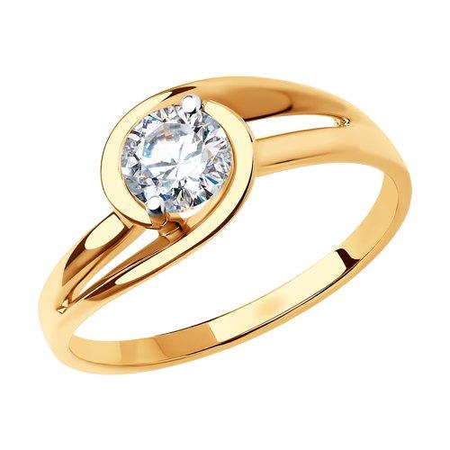 Кольцо декоративное Sokolov и Diamant, красное золото 585 проба, вставка фианит (Sokolov и Diamant, Россия)