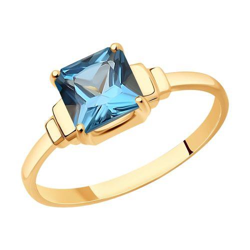 Кольцо декоративное Sokolov и Diamant, красное золото 585 проба, вставка топаз (Sokolov и Diamant, Россия)