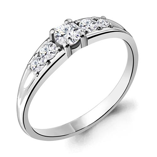 Кольцо помолвочное Aquamarine,  серебро 925 проба, вставка фианит (Aquamarine, Россия)