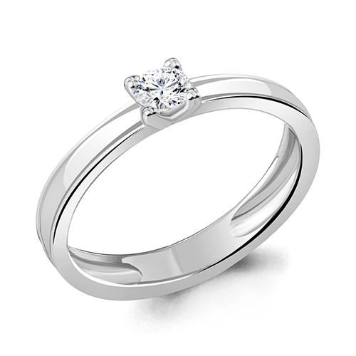 Кольцо помолвочное Aquamarine,  серебро 925 проба, вставка фианит (Aquamarine, Россия)