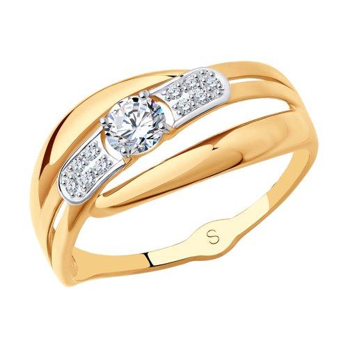 Кольцо декоративное Sokolov и Diamant, красное золото 375 проба, вставка фианит (Sokolov и Diamant, Россия)