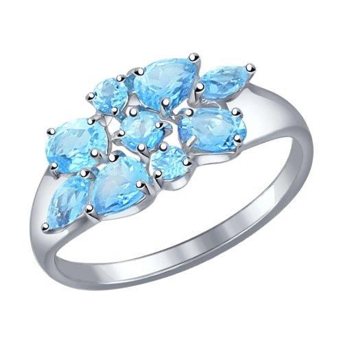 Кольцо декоративное Sokolov и Diamant,  серебро 925 проба, вставка топаз (Sokolov и Diamant, Россия)