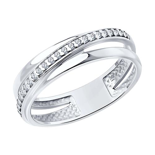 Кольцо декоративное Sokolov и Diamant,  серебро 925 проба, вставка фианит (Sokolov и Diamant, Россия)