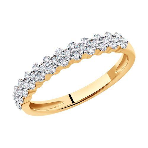 Кольцо декоративное Sokolov и Diamant, красное золото 585 проба, вставка бриллиант (Sokolov и Diamant, Россия)