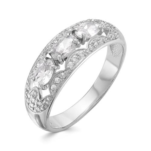 Кольцо декоративное Zlato,  серебро 925 проба, вставка фианит (Zlato, Россия)