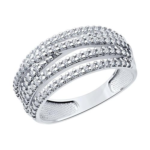 Кольцо декоративное Sokolov и Diamant,  серебро 925 проба, вставка фианит (Sokolov и Diamant, Россия)