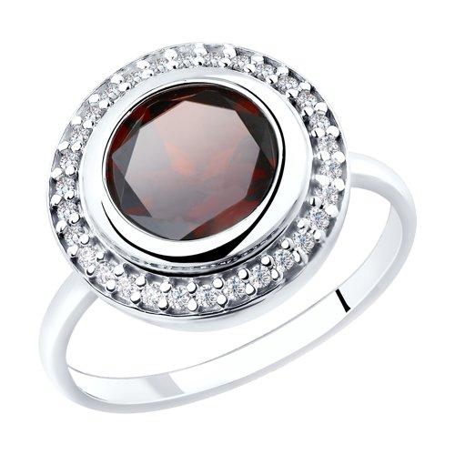Кольцо декоративное Sokolov и Diamant,  серебро 925 проба, вставка гранат (Sokolov и Diamant, Россия)