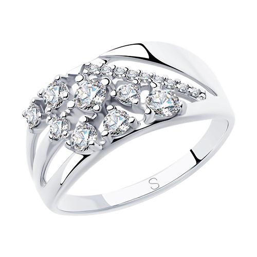 Кольцо декоративное Sokolov и Diamant,  серебро 925 проба, вставка фианит (Sokolov и Diamant, Россия)
