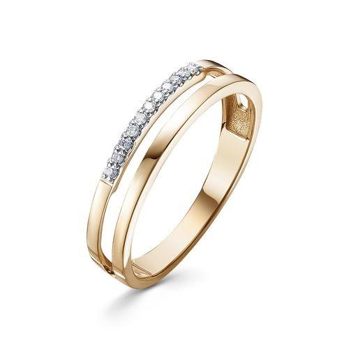 Кольцо декоративное Brilliant Style, красное золото 585 проба, вставка бриллиант (Brilliant Style, Россия)