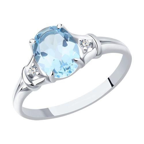 Кольцо декоративное Sokolov и Diamant,  серебро 925 проба, вставка топаз (Sokolov и Diamant, Россия)