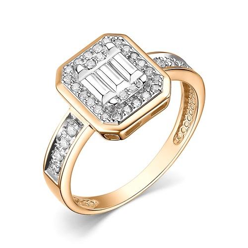 Кольцо декоративное Bellissima, красное золото 585 проба, вставка бриллиант (Bellissima, Россия)