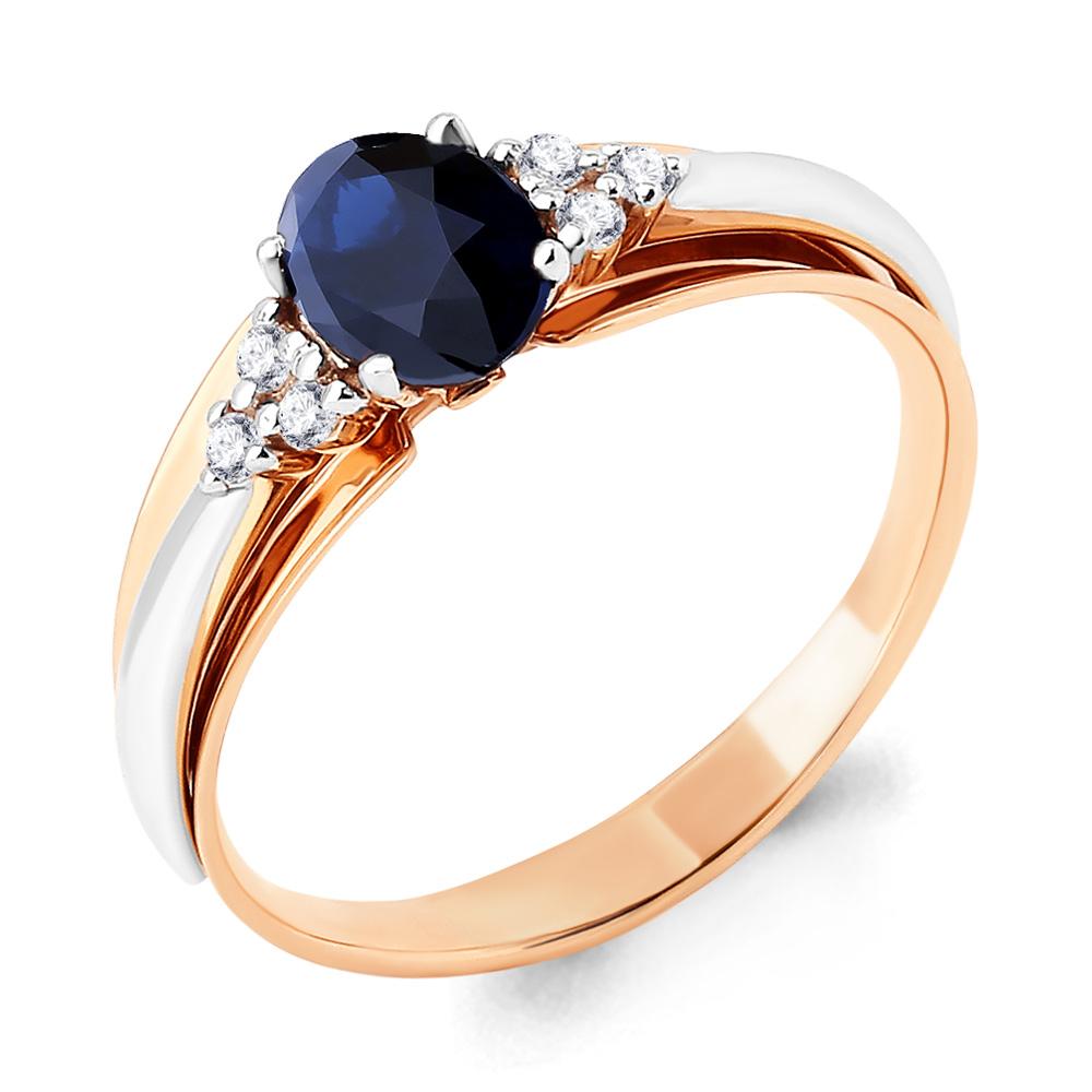 Кольцо декоративное Aquamarine, красное золото 585 проба, вставка бриллиант (Aquamarine, Россия)