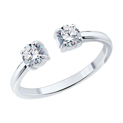Кольцо декоративное Sokolov и Diamant,  серебро 925 проба, вставка фианит (Sokolov и Diamant, Россия)