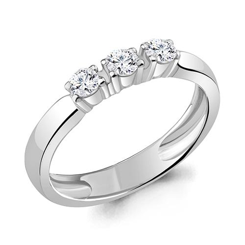 Кольцо декоративное Aquamarine,  серебро 925 проба, вставка фианит (Aquamarine, Россия)