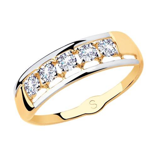 Кольцо декоративное Sokolov и Diamant, красное золото 375 проба, вставка фианит (Sokolov и Diamant, Россия)